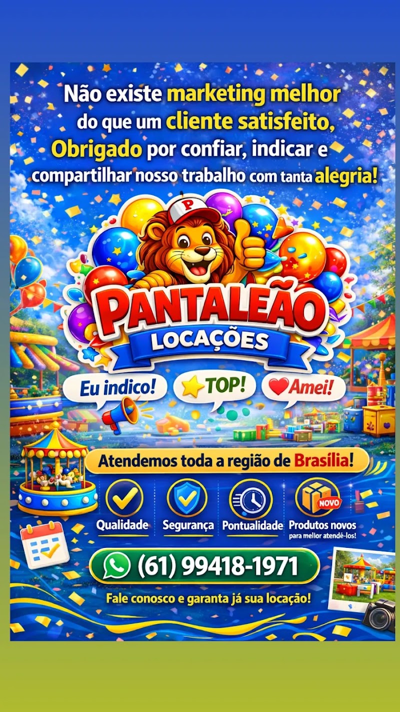 Pantaleão Locações - ALUGUEL DE PISCINA DE BOLINHA /CAMA ELASTICA/MAQUINA DE ALGODÃO DOCE