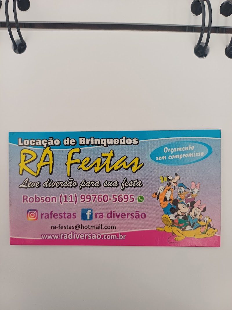 RA FESTAS brinquedos e Trenzinho