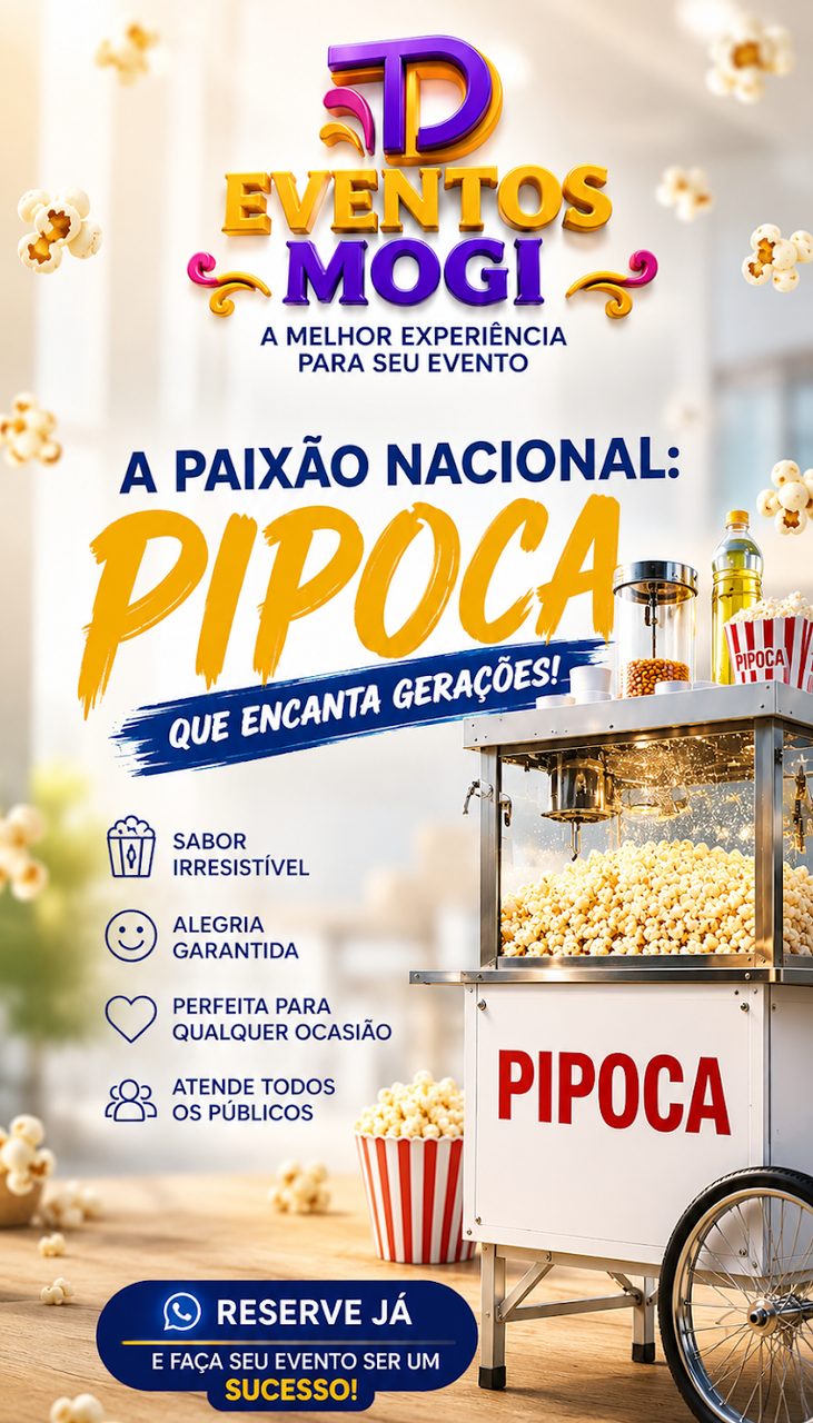 TD Eventos Mogi carrinho de pipoca e algodão doce.